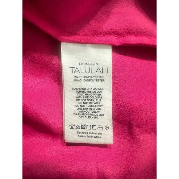 Talulah Promise Floral Pleated Ruffle Mini Dress in Red and Pink Women's Size XS - Picture 7 of 11